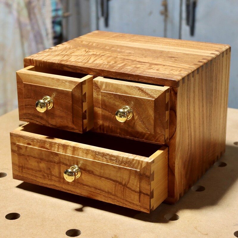 handcrafted wooden tea drawers