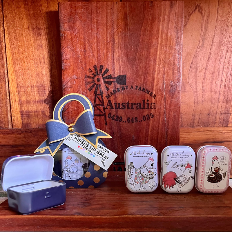handmade lipbalm in small tin boxes