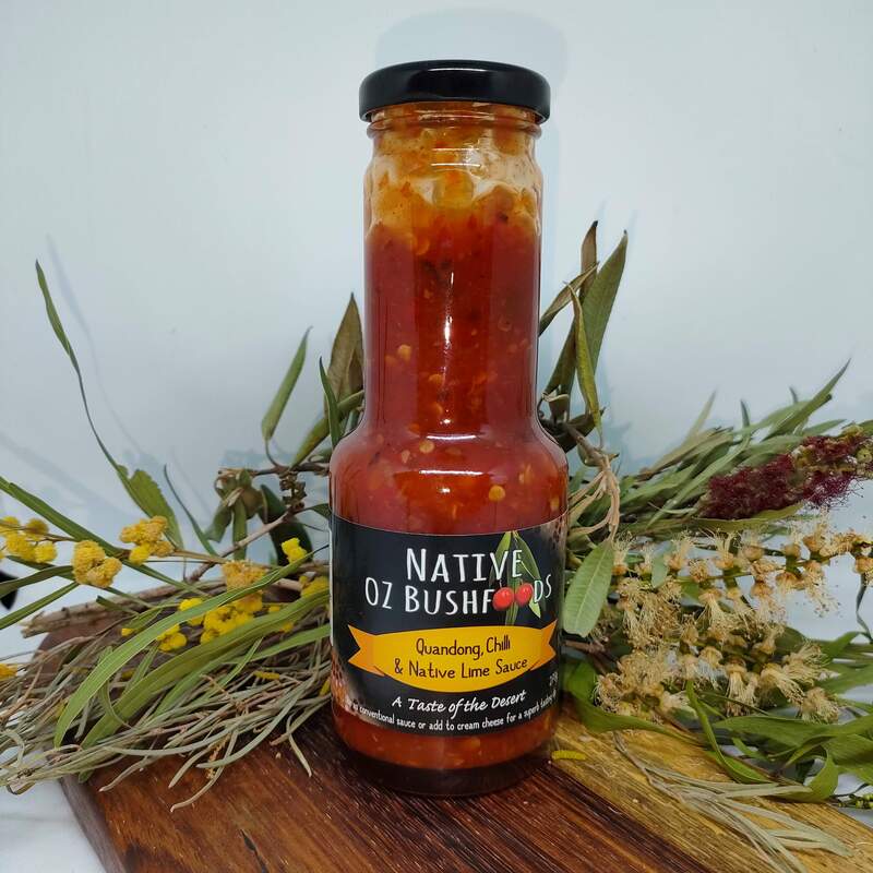 bottle of sauce using Australian bush foods