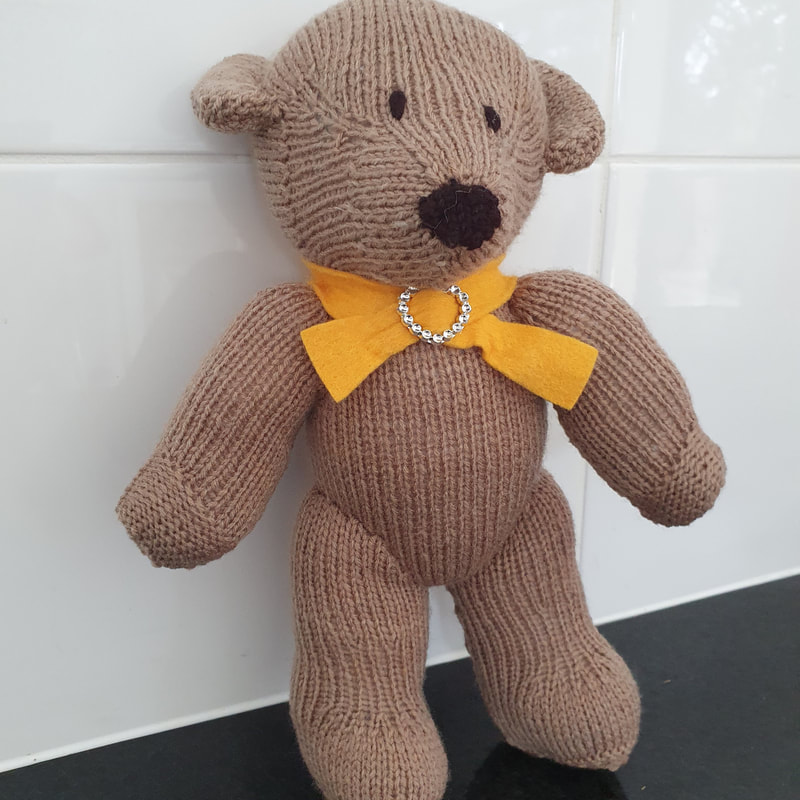 handmade knitted teddy bear