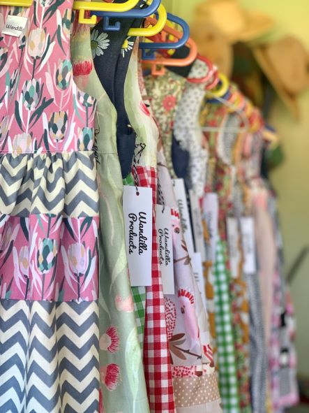 handmade girl's dresses in a variety of fabrics