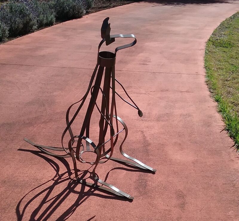 metal garden sculptured kangaroo