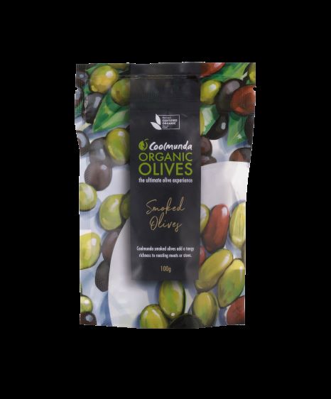 packet of organic smoked olives