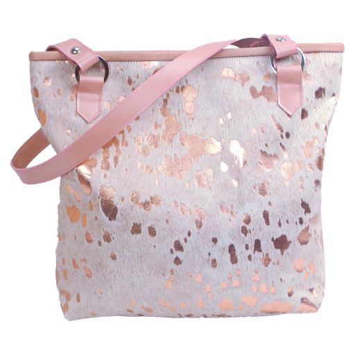 rose gold handcrafted leather bag