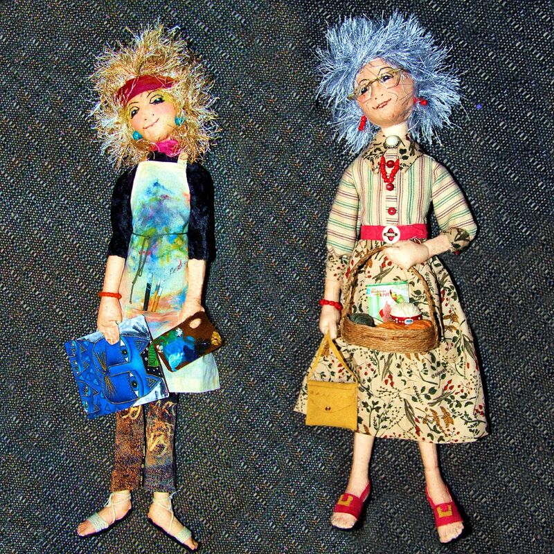 whimsical handmade and sewn dolls