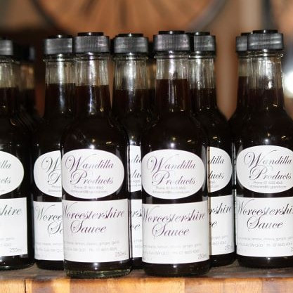 bottles of homemade worcestershire sauce